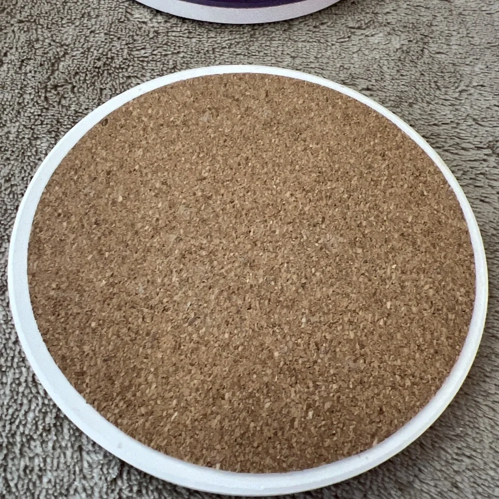 Ceramic Mandala Drink Coaster Set Of 6 Boho Colorful Cork Backing 4